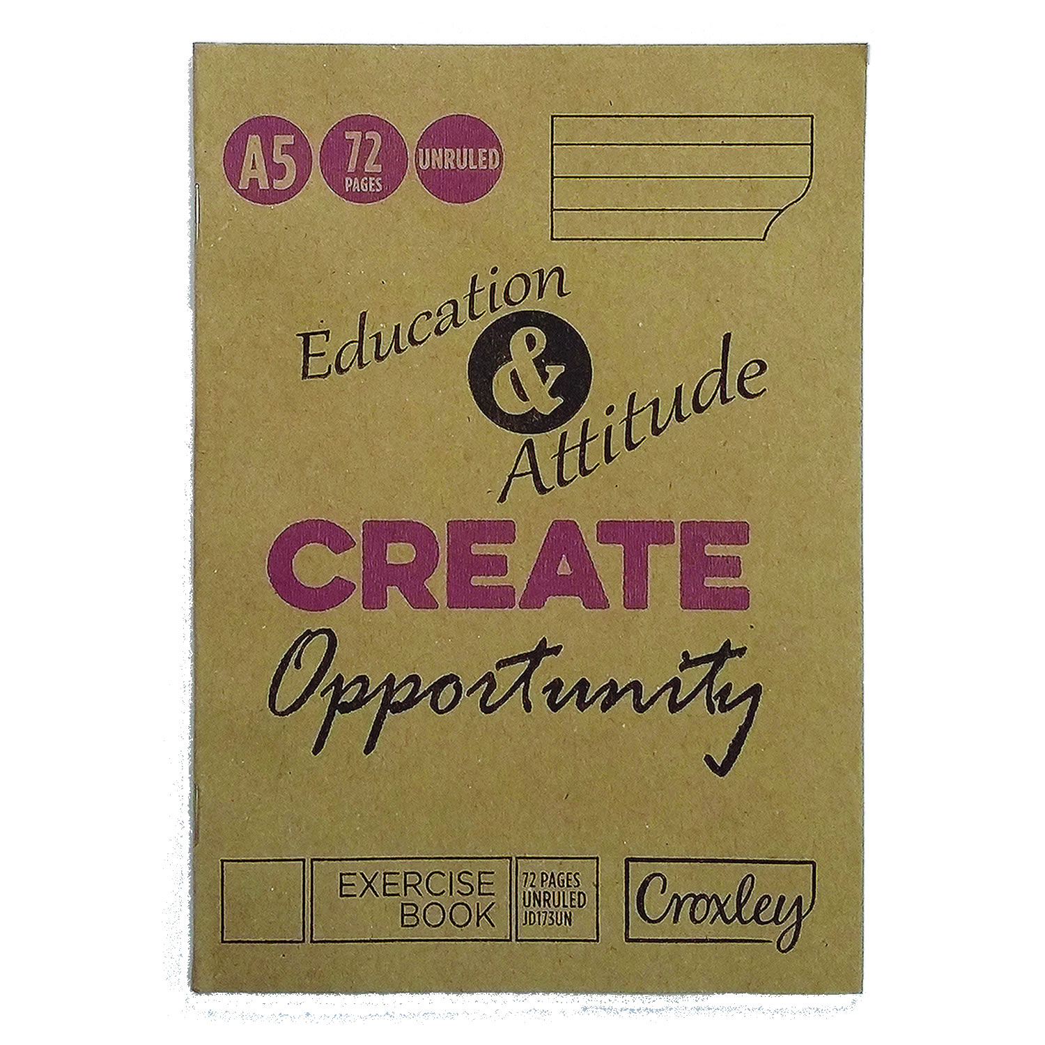 Croxley Exercise Bk A5 72pg Unruled