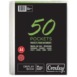 Croxley A4 Display File 50 Pocket Hard Cover