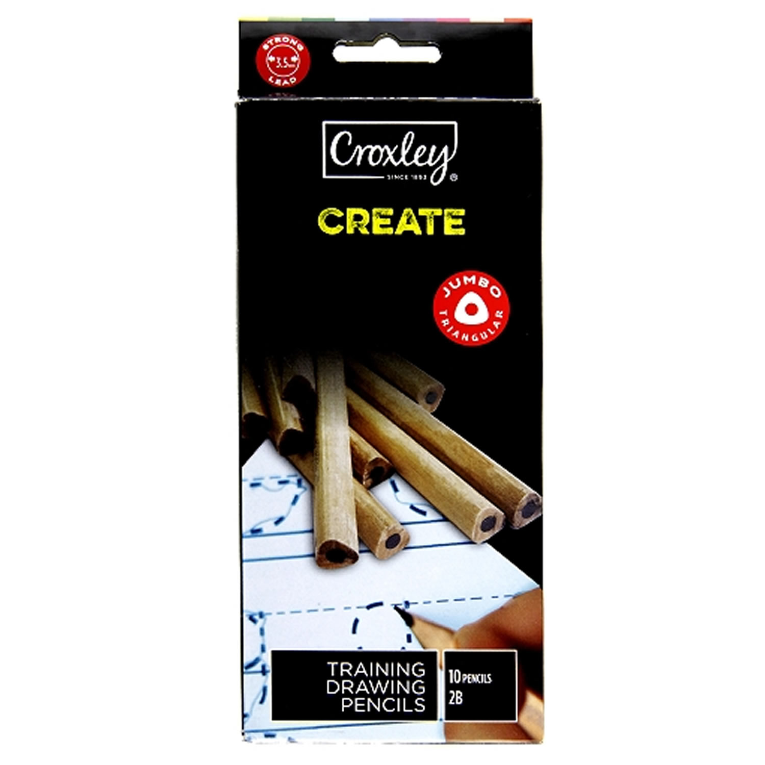 Croxley Tri-Grip Beginner Pencil 2B