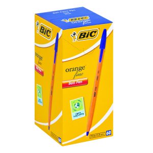 BIC Orange Ballpoint Pen Fine Blue