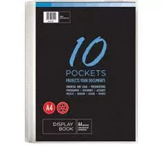 Croxley A4 Display File 10 pocket Hard Cover