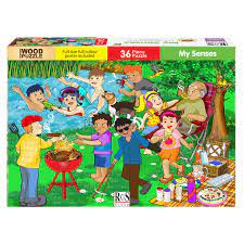 Puzzle Wood 36pc My Senses